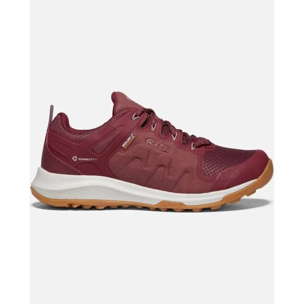 Keen Women's Explore Waterproof Hiking Sneakers Maroon Size 9